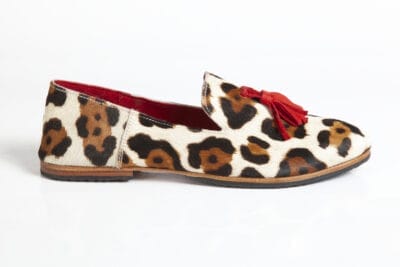 Albino Leopard with Tassels