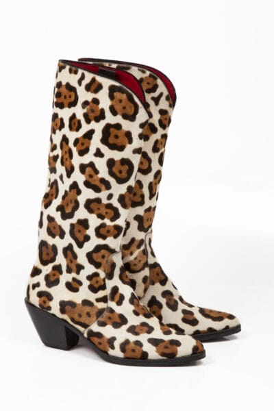 Albino Leopard Long Boots