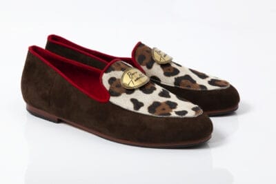 Albino Leopard with Brown Velour (Red Line)