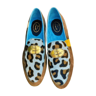 Blue Jaguar with Кhaki Velour