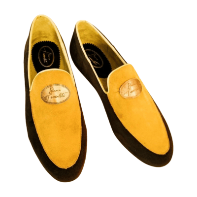 Yellow Velour with Khaki Velour